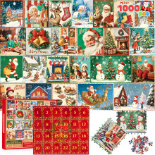 JOYIN 1000 PCS Christmas Advent Calendar 2025 Puzzles, 24 Days Christmas Countdown Puzzles for Xmas Party Favors Supplies, Classroom Prizes
