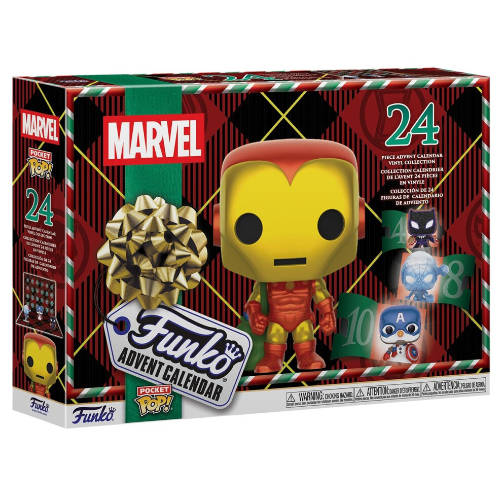 POP Funko Pocket Calendar: Marvel - Iron Man & Spider-Man - 24 Day | Official Merch - Advent Calendar with 24 Days of Mystery Mini Figures - Christmas Countdown Gift for Fans - Image 4