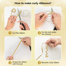 2 Rolls Gold Ribbon for Birthday, 5mm Gold Curling Ribbon 50m/roll Golden String for Gift Wrapping Flower Crafts Birthday Party Festival Wedding