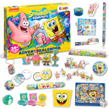 CRAZE SpongeBob SquarePants Kids Advent Calendar 2026 - 24 Surprises with Figures, Games, Stationery, Stickers & Fidget Toys