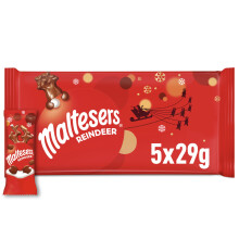 Maltesers Honeycomb Milk Chocolate Festive Reindeers Christmas 5 Pack 145g