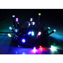 Christmas Concepts 20 Multi Colour Slow Colour Changing LED Lights with 5m (16.4ft) Black Cable -Party Lights - Decorations - Indoor Lighting