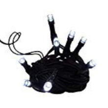 Christmas Concepts 8 White LED Lights with Black Cable - Decorations - FairyLights - Indoor Lighting