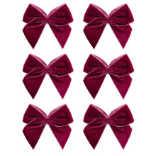 Italian Options Large Velvet Ribbon Bows, Self Adhesive Christmas Tree Bows for Crafting, Gift Wrap, Decorations, Wreaths, Cake Décor, Crafts