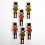 6cm Nutcracker Soldiers Christmas Craft Decorations - Self Adhesive (6 pcs) 2