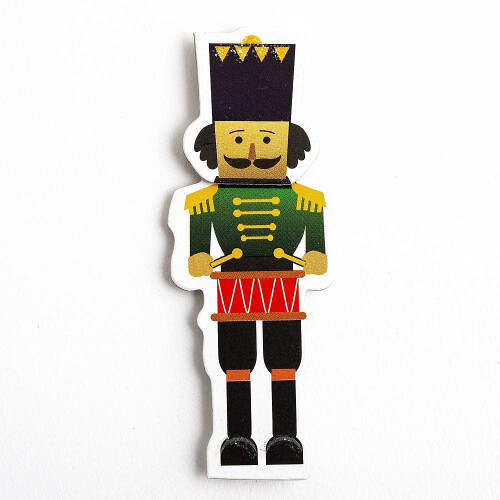 6cm Nutcracker Soldiers Christmas Craft Decorations - Self Adhesive (6 pcs) 2
