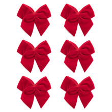 Italian Options Large Velvet Ribbon Bows, Self Adhesive Christmas Tree Bows for Crafting, Gift Wrap, Decorations, Wreaths, Cake Décor, Crafts