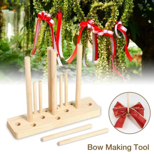 Wooden Ribbon Bow Maker Diy Bow Maker for Ribbon, Bow Maker Adjustable Bow Making Tool 2