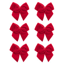 Italian Options Large Velvet Ribbon Bows, Self Adhesive Christmas Tree Bows for Crafting, Gift Wrap, Decorations, Wreaths, Cake Décor, Crafts
