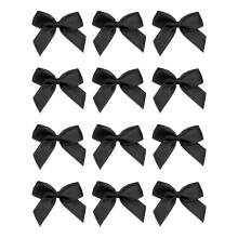 Italian Options Small Satin Ribbon Bows, Self Adhesive Bow Decorations for Crafts, Gift Wrap, Hampers, Hair Bows, Wedding Stationery, Floristry