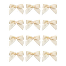 Italian Options Small Satin Ribbon Bows, Self Adhesive Bow Decorations for Crafts, Gift Wrap, Hampers, Hair Bows, Wedding Stationery, Floristry