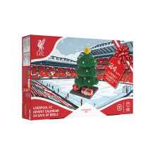 FOCO Officially Licensed Liverpool FC BRXLZ 3D Bricks Construction Toy Model Christmas Tree Advent Calendar
