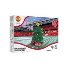 FOCO Officially Licensed Manchester United FC BRXLZ 3D Bricks Construction Toy Model Christmas Tree Advent Calendar