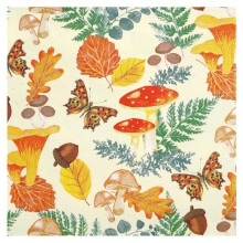 Talking Tables 20 x Autumnal Paper Napkins - 3ply Recyclable Serviettes with Woodland Foliage Décor for Year Round Parties Christmas Decorations