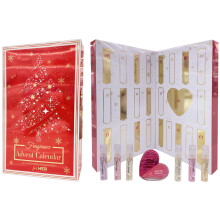 ADVENT CALENDAR CHRISTMAS FRAGRANCES FOR WOMEN (RED) 24 days countdown Gift for her by Saffron London