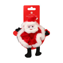 Talking Tables Santa Scrunchie, Christmas Party Dress, Hair Accessories for Women, Elastic Thick Band, Hair Tie, Ponytail Holder, Present