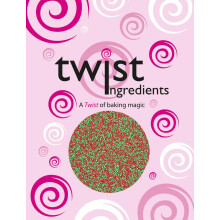 Twist Ingredients - 100s and 1000s - Christmas Red and Green Mix Cake Topper Sprinkles - 800g Edible Matt Festive Cupcake Decorations