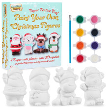 KreativeKraft Kids Paint Your Own Christmas Decorations Set - Arts and Crafts for Kids - Family DIY Craft Kit
