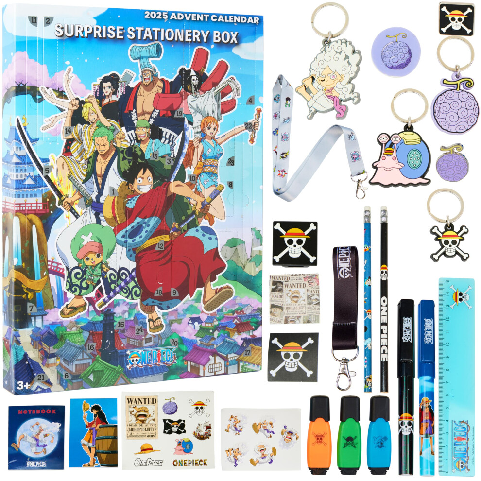 One Piece Unisex Multicolor Stationery Advent Calendar Christmas Gift - Image 2