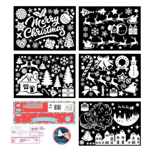 Christmas Decorations Winter Snowflakes Window Clings - Self-Adhesive 6 Sheets Stickers for Xmas Display Decoration