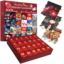 KreativeKraft Puzzle Advent Calendar 2026, 24 Jigsaws for Kids & Adults