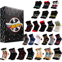 Get Trend Hot Wheels Socks Advent Calendar 2026 for Boys, 24 Pairs