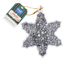 PME Cake Christmas Novelty Sprinkles | Silver Snowflakes (76g / 2.68oz) | Festive Cake Decorations for Cupcakes, Cookies & Winter Holiday Bakes