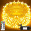 Festive Fix Christmas Tree Lights - 200 LED, 20m Waterproof String Decorations with Remote & 8 Modes 1