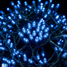 Fairy Net Lights 1.5x2M (5x7ft) 120 LED Blue, 8 Modes with Memory, IP44 Waterproof Outdoor Christmas Lights, 10M Extension Lead