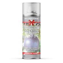 ZOPPER Christmas Shimmering Metallic Silver Spray Paint 200ml