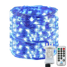 Lezonic 25M Fairy Lights Mains Powered, 220LEDs Fairy Lights Plug in,Blue