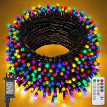 Jsdoin Christmas Tree Lights Plug in,40m 400 LED Outdoor Fairy Light Mains Powered