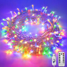 Lezonic Fairy Lights Plug in, 120LED/39Ft Christmas Lights Multi-Colored