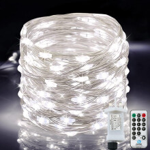 Lezonic 220LED Fairy Lights Plug in, 25M Copper Wire String Lights