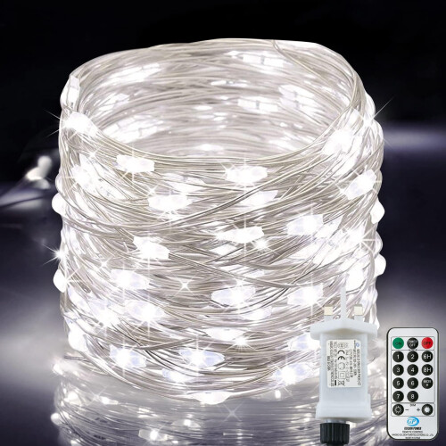 Lezonic 220LED Fairy Lights Plug in, 25M Copper Wire String Lights