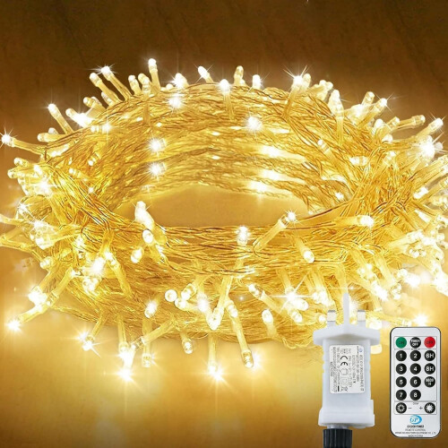 220LED Fairy Lights Plug in,22M String Lights Mains Powered Warm White