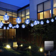 Solar String Lights Outdoor Waterproof, 100LED 12M/39ft 8 Modes Solar Fairy Lights Outside/Inside Lighting for Garden, Trees, Patio, Christmas