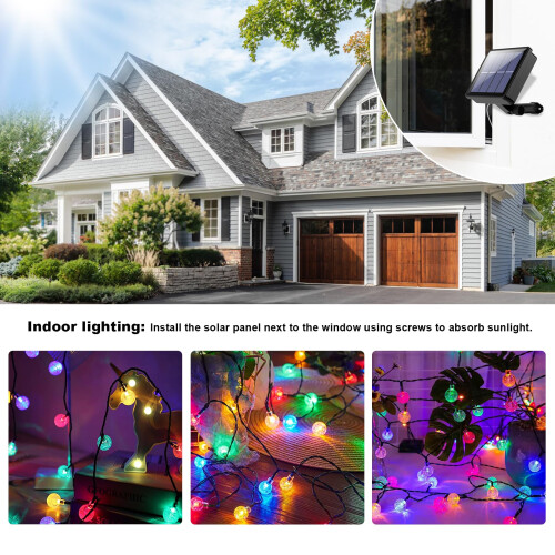 30LED Solar Garden Lights,5M/16FT Solar String Lights Waterproof 2
