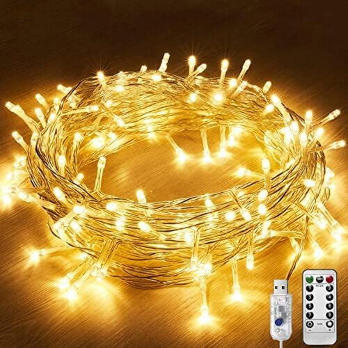 LITYBY 120LED Fairy Lights Plug in,13M/42ft String Lights USB Powered