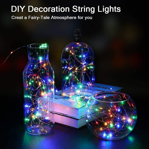 Lezonic 2 Pack Fairy Lights Plug in Powered,12M/120LED USB String Lights 1