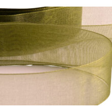 Olive Green Organza Ribbon. 12mm for Gifts Wrap Sew Party, Decorations Events Dress Wedding Christmas Crafts, Bows DIY, 46 Meters / 50 Yards s