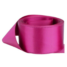 Fuchsia Pink Satin Ribbon 50mm (5cm, 2 Inch) Wide 3 Meters Buy 3 & Get 1 Free, Gift Wrap Ribbon, Ribbons for Sewing, Cake, Christmas Ribbon