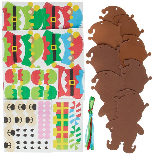 Baker Ross FX288 Christmas Elf Bear Mix and Match Decorations Kits 1