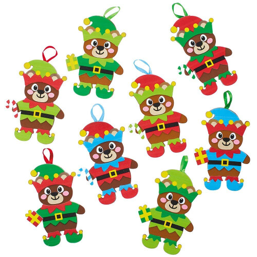 Baker Ross FX288 Christmas Elf Bear Mix and Match Decorations Kits 2