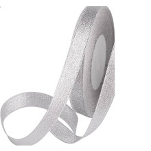 Silver Metallic Organza Ribbon 6mm (1/4 Inch) 22 Mtrs Ribbon for Gifts Wrap Sew Party, Decorations Events Dress Wedding Christmas Crafts