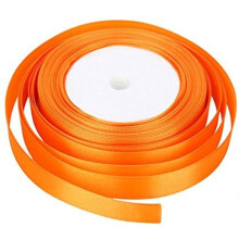 22 Meters Satin Ribbon 10mm (Orange) for Gifts Wrap Sew Party, Decorations Events Dress Wedding Christmas Crafts, Bows Car, Floral Balloons DIY