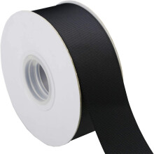 Grosgrain Ribbon 20mm 22 Meters (Black) Double Sided for for Gifts Wrap Sew Party, Decorations Events Dress Wedding Christmas Crafts