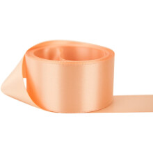 Peach Satin Ribbon - 50mm (2 Inch) Wide - 5 Meter - Ribbon for Gifts Wrap Sew Party, Decorations Events Dress Wedding Christmas Crafts, Bows Car