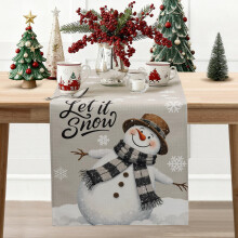 Joyoldelf Christmas Table Runner 40x180 cm - Festive Winter Xmas Table Runner for Kitchen Dining Room Holiday Decor