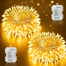 2 Pack Fairy Lights Battery Operated Waterproof Christmas Decor 10m 100LED